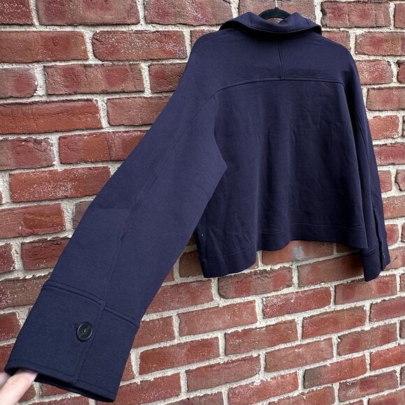 VINCE $345 Cotton Blend Chore Jacket Coastal Blue women's Large NEW - Picture 11 of 12